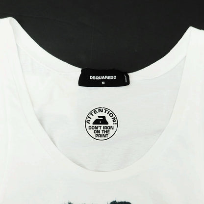 [New Outlet] DSQUARED2 Cotton U-neck Tank Top White [Size M] [WHT] [S/S] [Condition Rank N-] [Men&