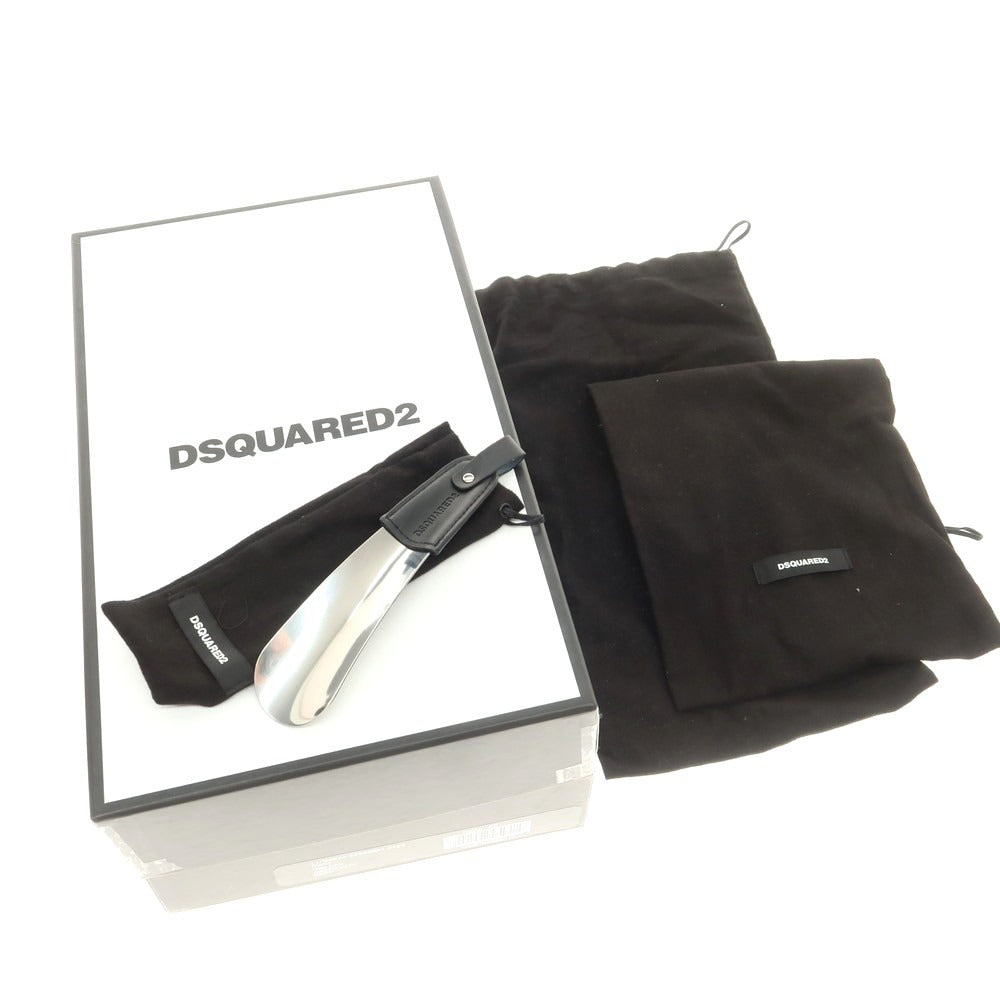 【新品】ディースクエアード DSQUARED2 ポインテッドトゥ レザー ドレスシューズ ブラック【サイズ42】【 状態ランクN 】【 メンズ 】[EPD]