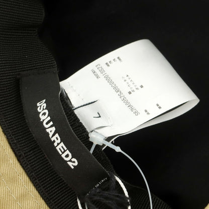 【新品】ディースクエアード DSQUARED2 コットンポリウレタンポリエステル サファリハット カーキベージュ【 Ｌ 】【 状態ランクN 】【 メンズ 】