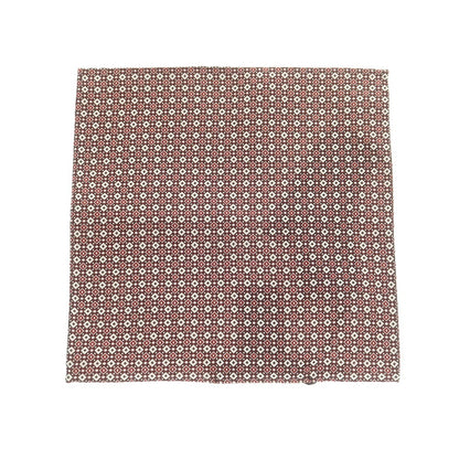 【新品】ディースクエアード DSQUARED2 ジャカードシルク ポケットチーフ ダークレッドxホワイト【 状態ランクN 】【 メンズ 】