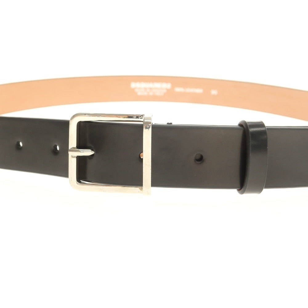 【新品】ディースクエアード DSQUARED2 レザー ベルト ブラック【 95 】【 状態ランクN 】【 メンズ 】