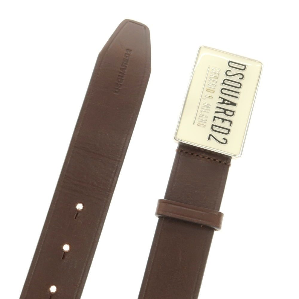 【新品アウトレット】ディースクエアード DSQUARED2 レザー ベルト ダークブラウン【 90 】【 状態ランクN- 】【 メンズ 】