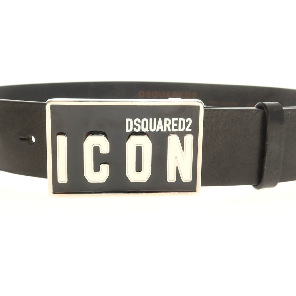 【新品】ディースクエアード DSQUARED2 レザー ベルト ブラック【 80 】【 状態ランクN 】【 メンズ 】 [CPD]