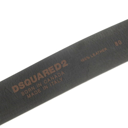 【新品】ディースクエアード DSQUARED2 レザー ベルト ブラック【 80 】【 状態ランクN 】【 メンズ 】