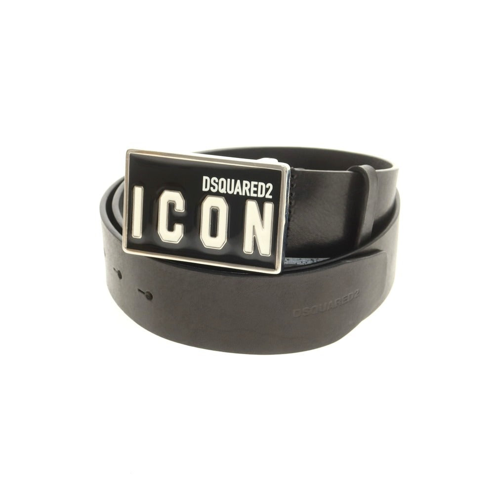 【新品】ディースクエアード DSQUARED2 レザー ベルト ブラック【 85 】【 状態ランクN 】【 メンズ 】
