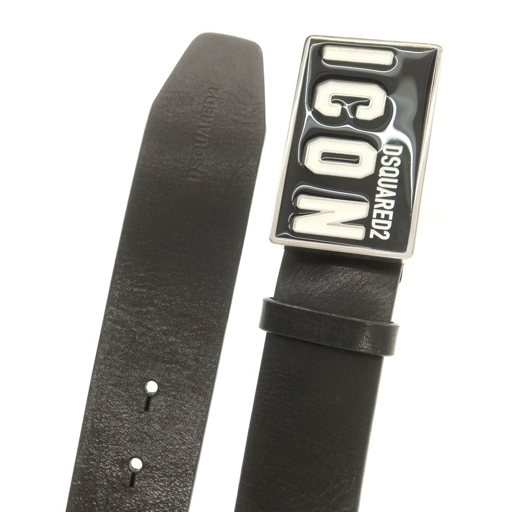 【新品】ディースクエアード DSQUARED2 レザー ベルト ブラック【 85 】【 状態ランクN 】【 メンズ 】