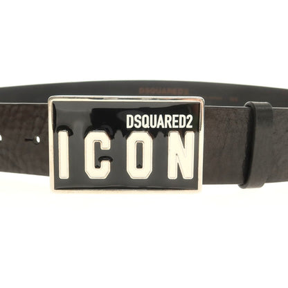 【新品】ディースクエアード DSQUARED2 レザー ベルト ブラック【 100 】【 状態ランクN 】【 メンズ 】