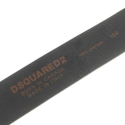 【新品】ディースクエアード DSQUARED2 レザー ベルト ブラック【 100 】【 状態ランクN 】【 メンズ 】
