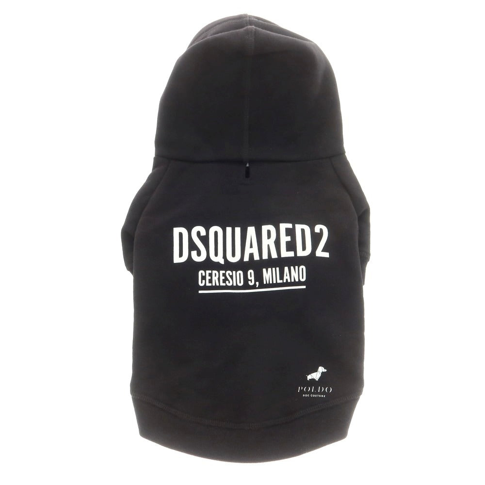 【新品】ディースクエアード DSQUARED2 ドッグウェア 犬用スウェットパーカー ブラック【 1 】【 状態ランクN 】【 メンズ 】[DPD]