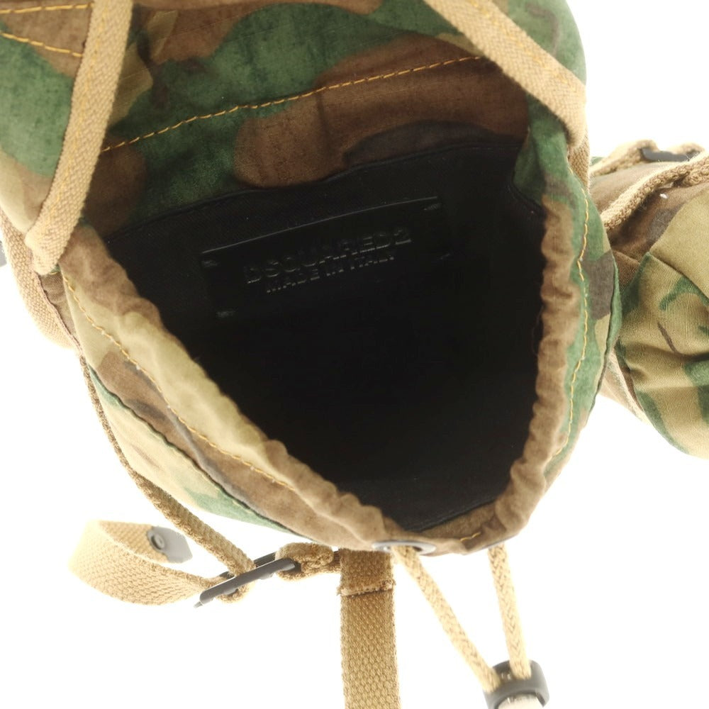 【新品アウトレット】ディースクエアード DSQUARED2 カモフラージュ柄 ボディバッグ カーキ系【 状態ランクN- 】【 メンズ 】