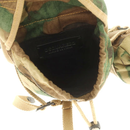 【新品アウトレット】ディースクエアード DSQUARED2 カモフラージュ柄 ボディバッグ カーキ系【 状態ランクN- 】【 メンズ 】