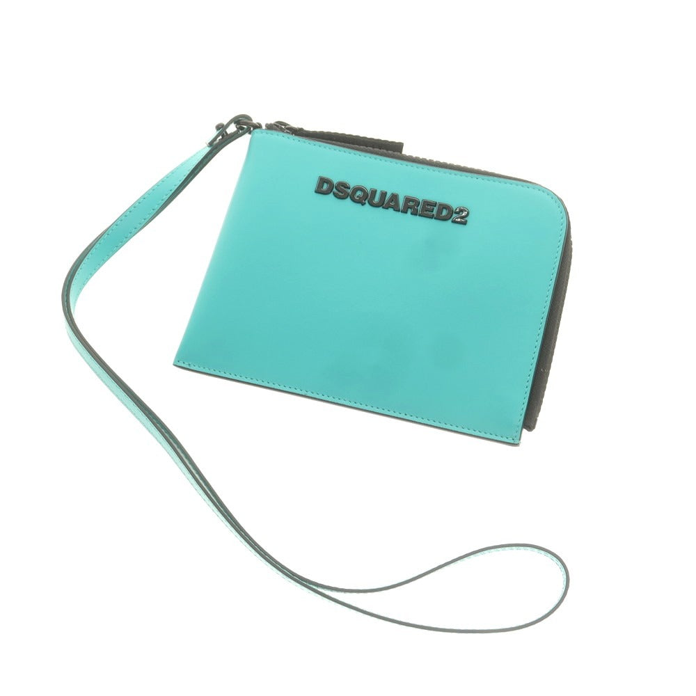 【新品アウトレット】ディースクエアード DSQUARED2 ストラップ付 ポーチ ターコイズ【 状態ランクN- 】【 メンズ 】