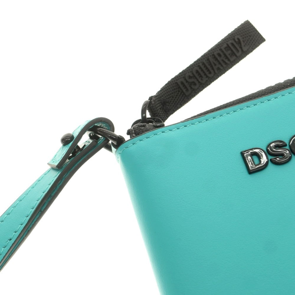 【新品アウトレット】ディースクエアード DSQUARED2 ストラップ付 ポーチ ターコイズ【 状態ランクN- 】【 メンズ 】