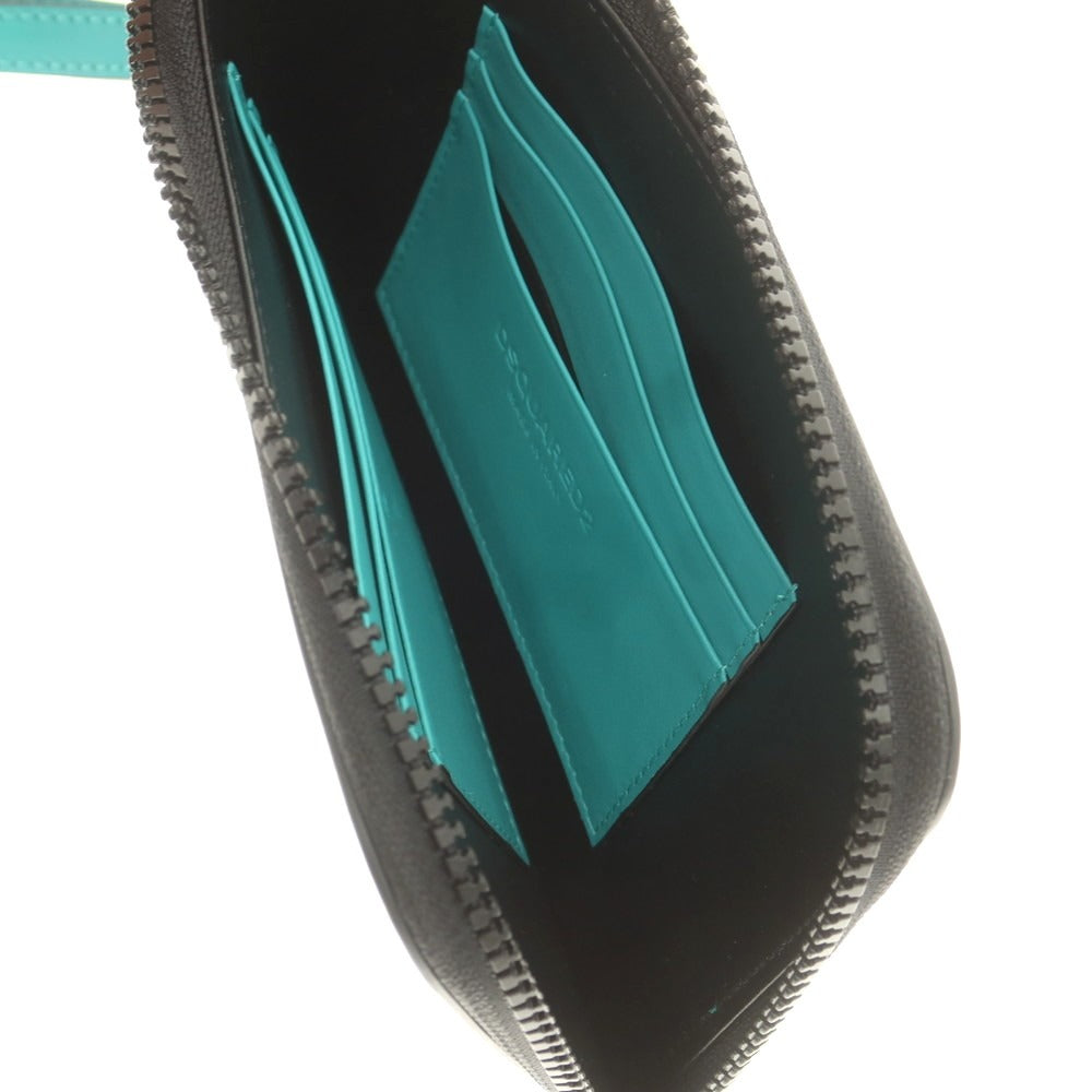 【新品アウトレット】ディースクエアード DSQUARED2 ストラップ付 ポーチ ターコイズ【 状態ランクN- 】【 メンズ 】