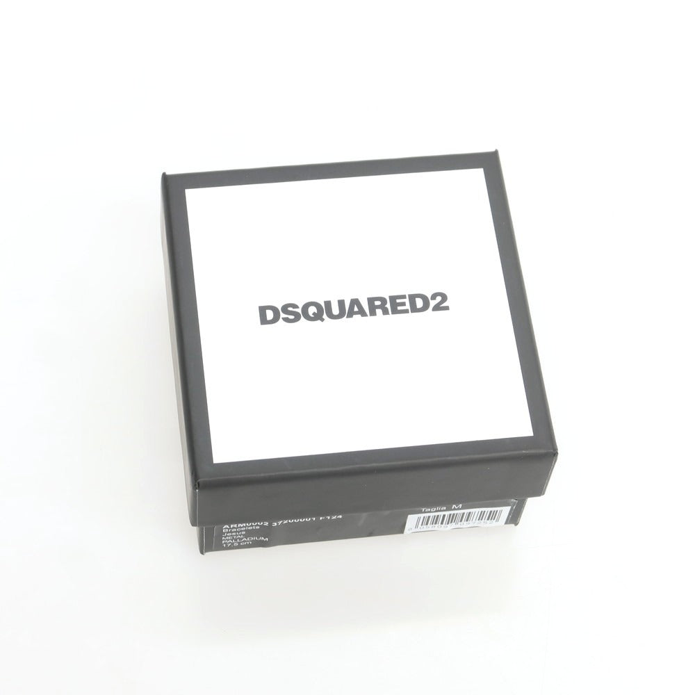【新品】ディースクエアード DSQUARED2 2連チェーン クロス ブレスレット シルバー【 M 】【 状態ランクN 】【 メンズ 】[DPD]
