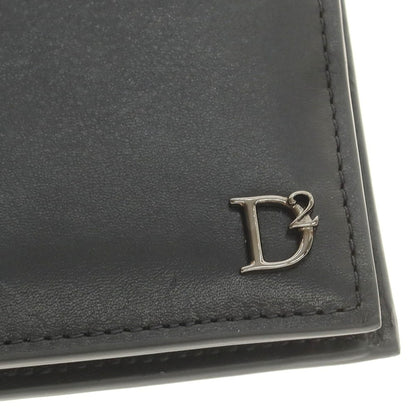 【新品】ディースクエアード DSQUARED2 レザー 二つ折り財布 ブラック【 状態ランクN 】【 メンズ 】