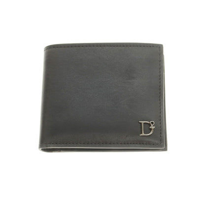 【SALE10%OFF/返品不可】【新品】ディースクエアード DSQUARED2 レザー 二つ折り財布 ブラック【 状態ランクN 】【 メンズ 】 [BPD]
