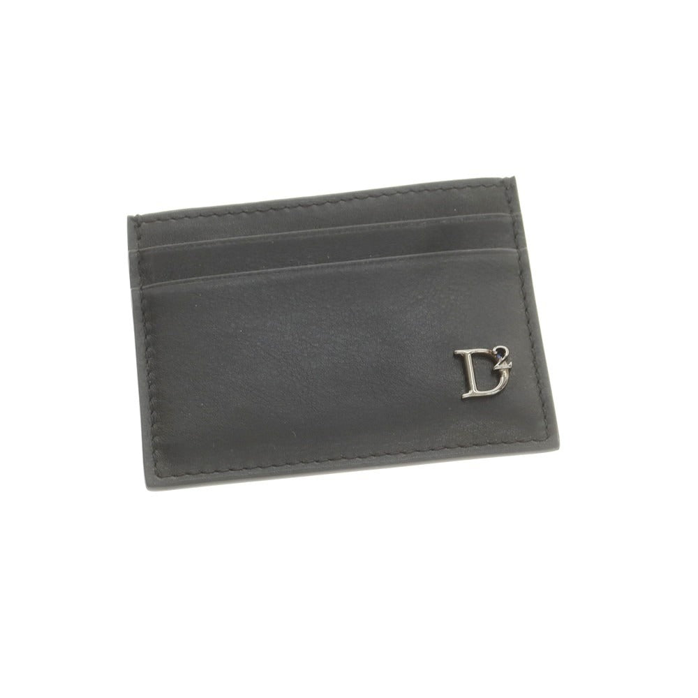 【新品】ディースクエアード DSQUARED2 レザー カードケース ブラック【 状態ランクN 】【 メンズ 】[DPD]