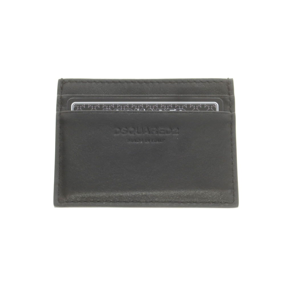 【新品】ディースクエアード DSQUARED2 レザー カードケース ブラック【 状態ランクN 】【 メンズ 】[DPD]