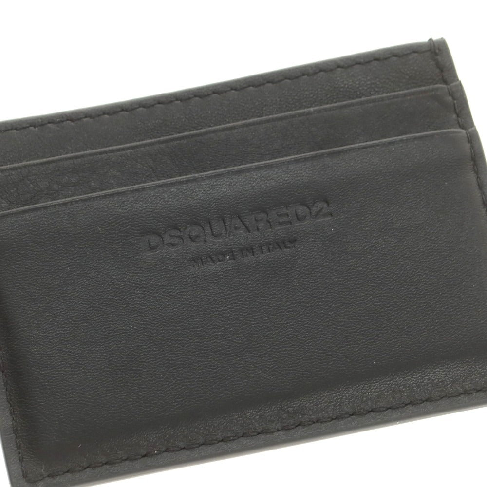 【新品】ディースクエアード DSQUARED2 レザー カードケース ブラック【 状態ランクN 】【 メンズ 】[DPD]
