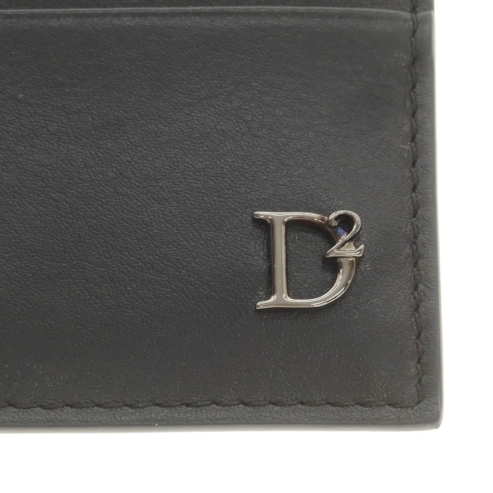 【新品】ディースクエアード DSQUARED2 レザー カードケース ブラック【 状態ランクN 】【 メンズ 】[DPD]