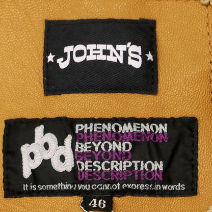 【新品】フェノメノン ビヨンド ディスクリプション p.b.d. ×JOHN’S ゴート レザーブルゾン キャメル系【 46 】【 状態ランクN 】【 メンズ 】