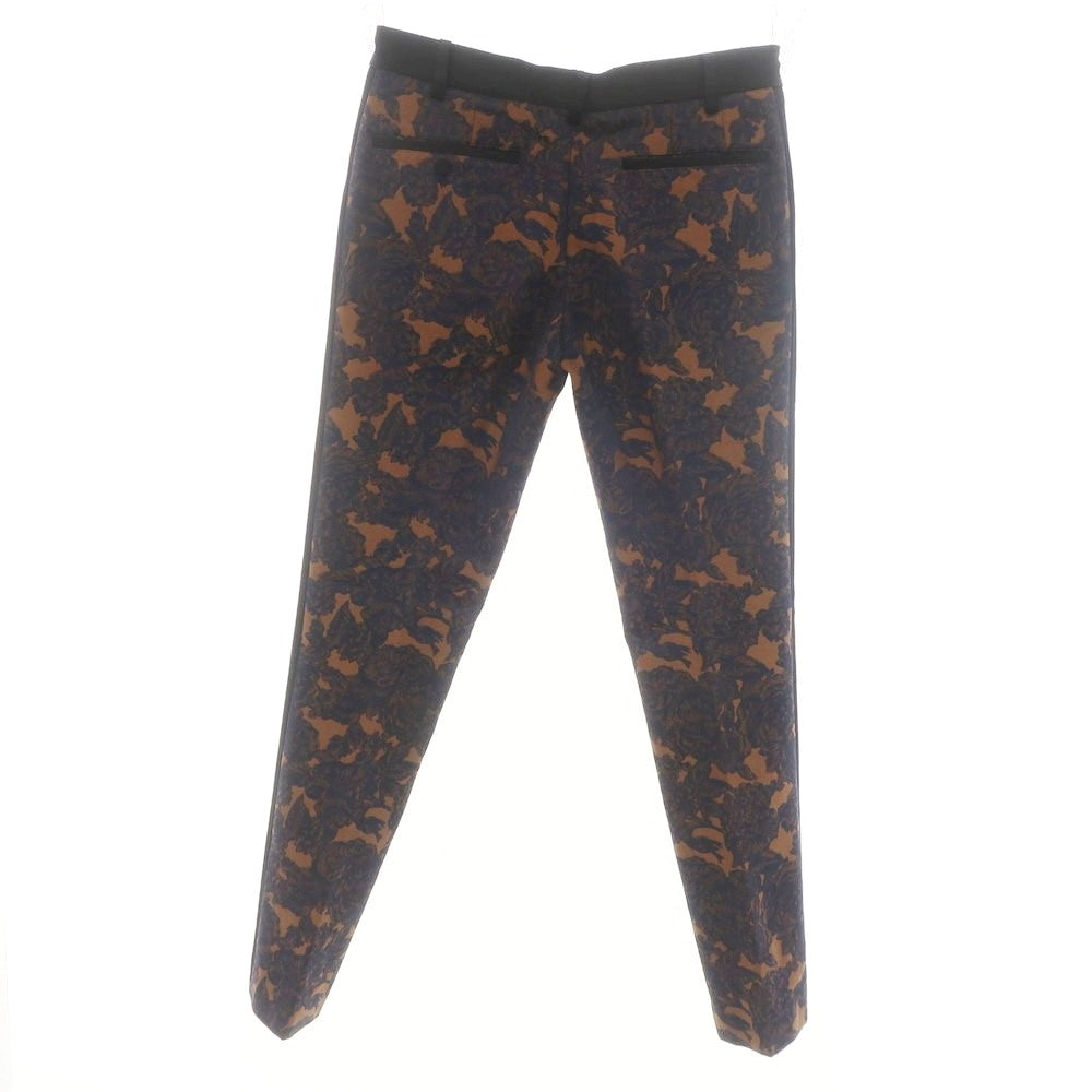 【新品】イロコイ Iroquois コットン ポリエステル カジュアルスラックスパンツ ネイビーxブラウン【サイズ表記なし(S位)】【 状態ランクN 】【 メンズ 】[EPD]