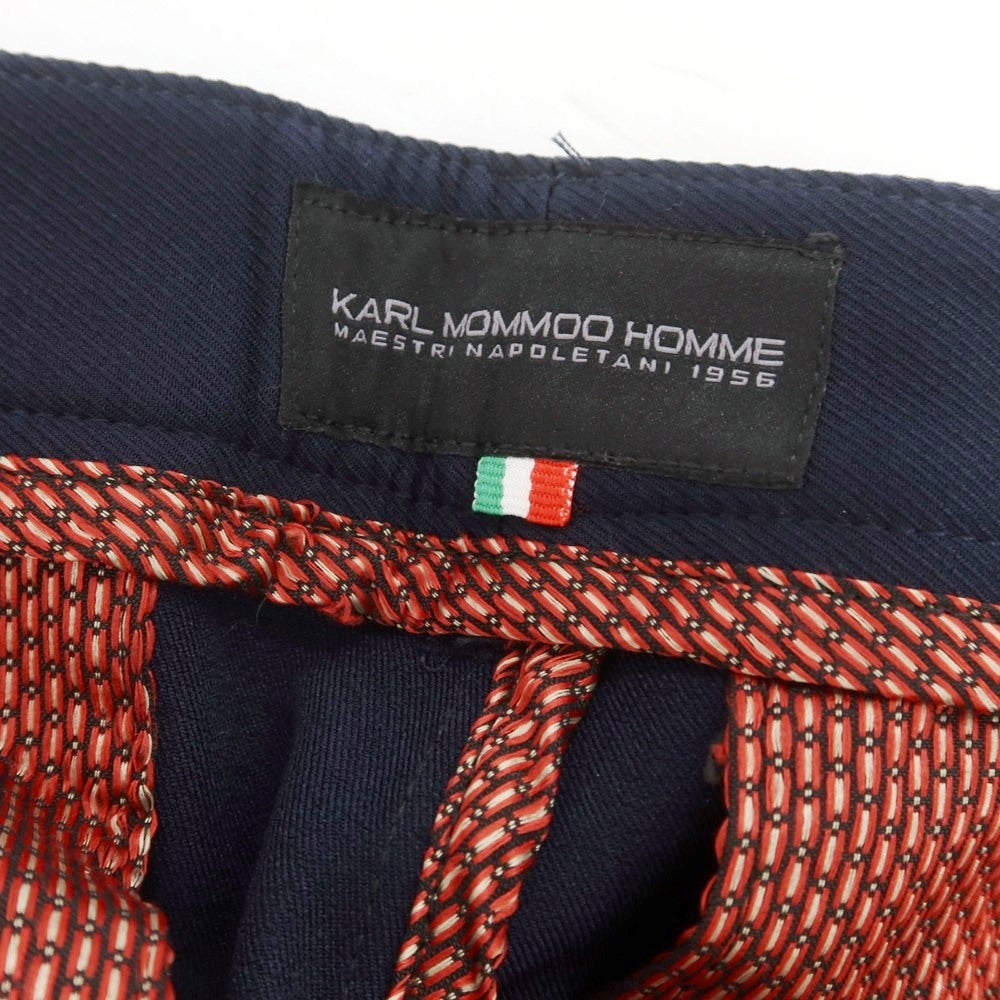 【新品】カールモンモー KARL MOMMOO ポリエステル カジュアルスラックスパンツ ネイビー【サイズ44】【 状態ランクN 】【 メンズ 】[DPD]
