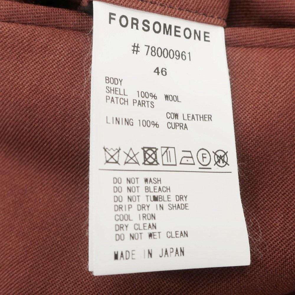 [Used] FORSOMEONE Wool Wide Slacks Pants Brown [46] [Condition Rank A] [Men&