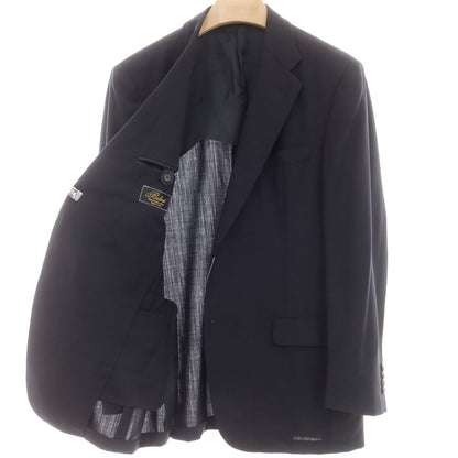 【中古】ベルベスト Belvest ウール 2つボタンスーツ ダークネイビー【 50 】【 状態ランクD 】【 メンズ 】