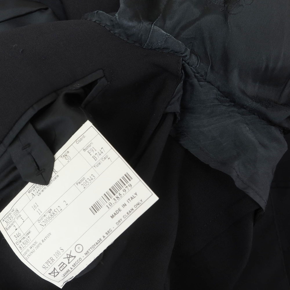 【中古】ベルベスト Belvest ウール 2つボタンスーツ ダークネイビー【 50 】【 状態ランクD 】【 メンズ 】
