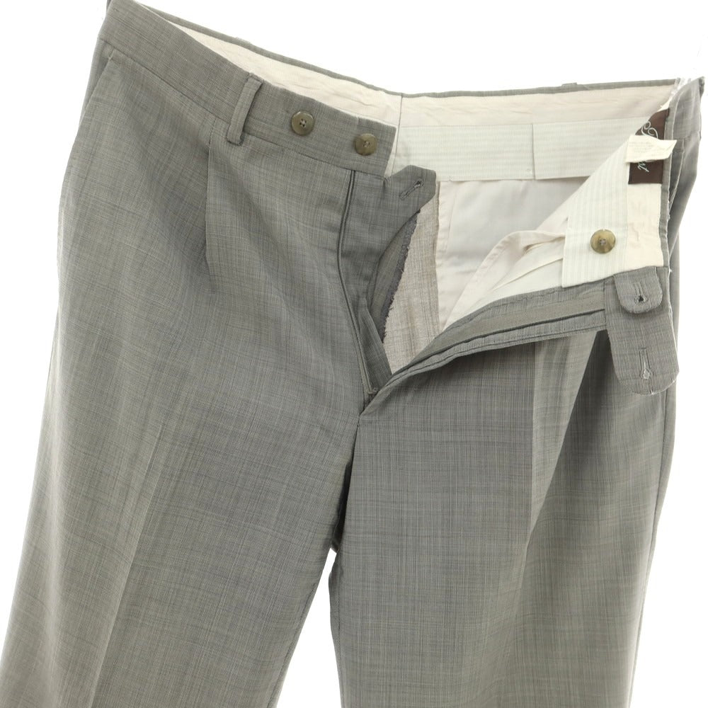 [Used] Belvest Wool Dress Slacks Pants, Gray [50] [Condition Rank D] [Men&