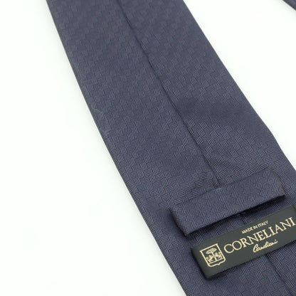 [Used] CORNELIANI Plain Silk Tie Dark Navy [Condition Rank B] [Men&