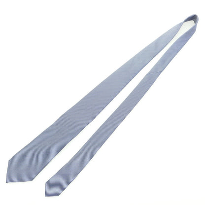 [Used] CORNELIANI Silk Striped Tie Navy x White [Condition Rank B] [Men&