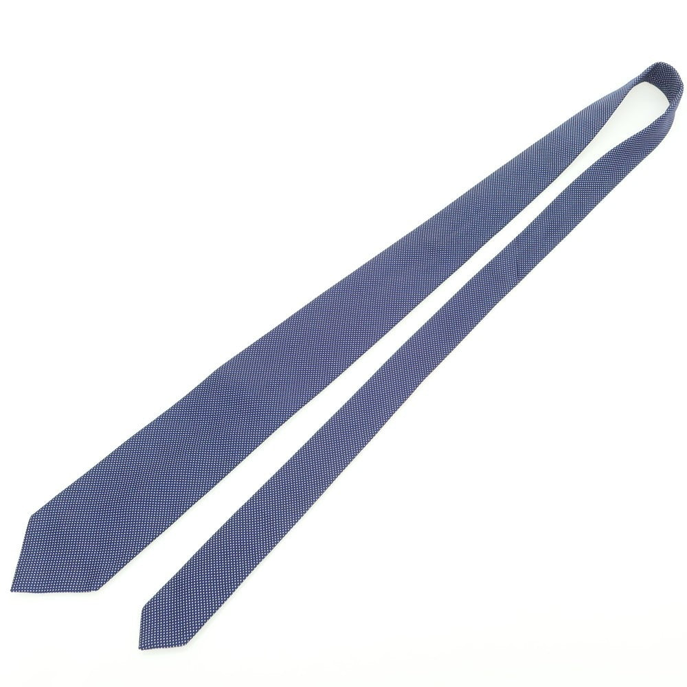 【中古】コルネリアーニ CORNELIANI シルク ピンドット柄ネクタイ ネイビーxホワイト【 状態ランクB 】【 メンズ 】