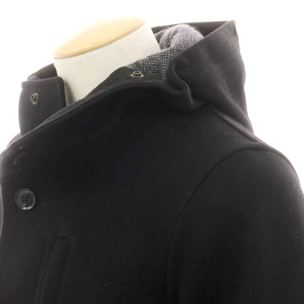【中古】グリーンレーベルリラクシング green label relaxing ウールナイロン 中綿 フーデッドコート ブラック【 S 】【 状態ランクC 】【 メンズ 】