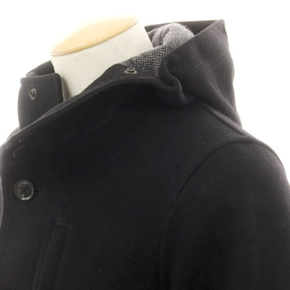 【中古】グリーンレーベルリラクシング green label relaxing ウールナイロン 中綿 フーデッドコート ブラック【 S 】【 状態ランクC 】【 メンズ 】