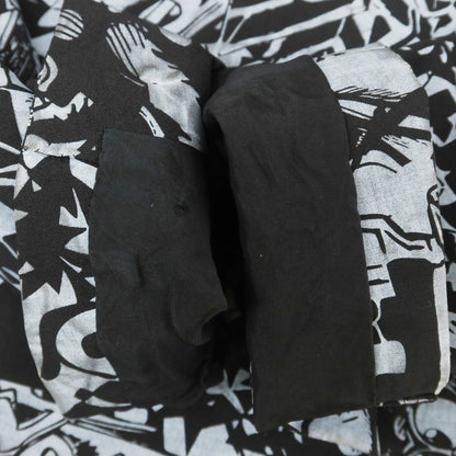 【中古】ブラックコムデギャルソン BLACK COMME des GARCONS ポリエステルウール プリント ジャケット ブラックxグレー系【 S 】【 状態ランクB 】【 メンズ 】