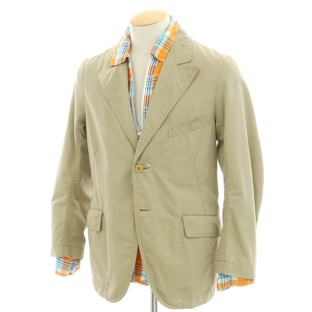 【中古】ジュンヤワタナベ コムデギャルソン JUNYA WATANABE COMME des GARCONS 2009年春夏 リバーシブル レイヤード ジャケット オリーブベージュ系xオレンジ【 SS 】【 状態ランクB 】【 メンズ 】