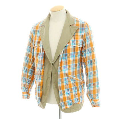 【中古】ジュンヤワタナベ コムデギャルソン JUNYA WATANABE COMME des GARCONS 2009年春夏 リバーシブル レイヤード ジャケット オリーブベージュ系xオレンジ【 SS 】【 状態ランクB 】【 メンズ 】