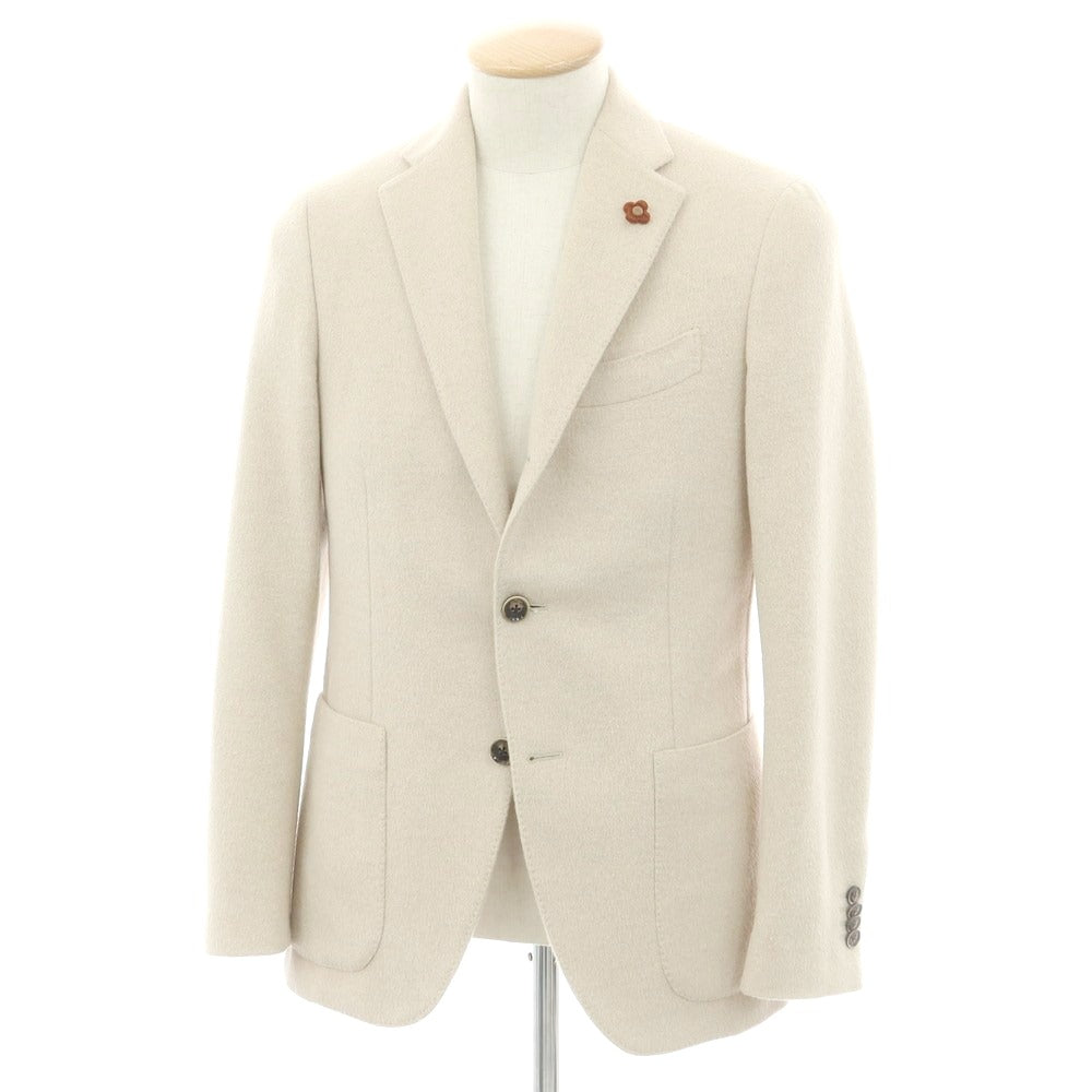 【中古】ラルディーニ LARDINI アンゴラウール テーラードジャケット ライトベージュ【 44 】【 状態ランクC 】【 メンズ 】