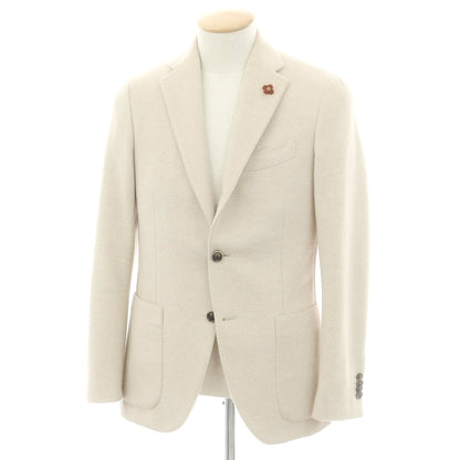 【中古】ラルディーニ LARDINI アンゴラウール テーラードジャケット ライトベージュ【 44 】【 状態ランクC 】【 メンズ 】
