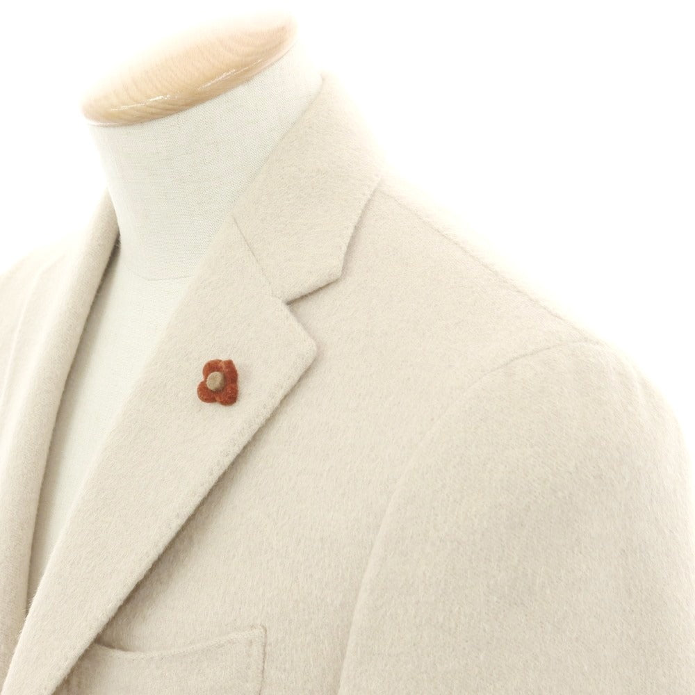 【中古】ラルディーニ LARDINI アンゴラウール テーラードジャケット ライトベージュ【 44 】【 状態ランクC 】【 メンズ 】