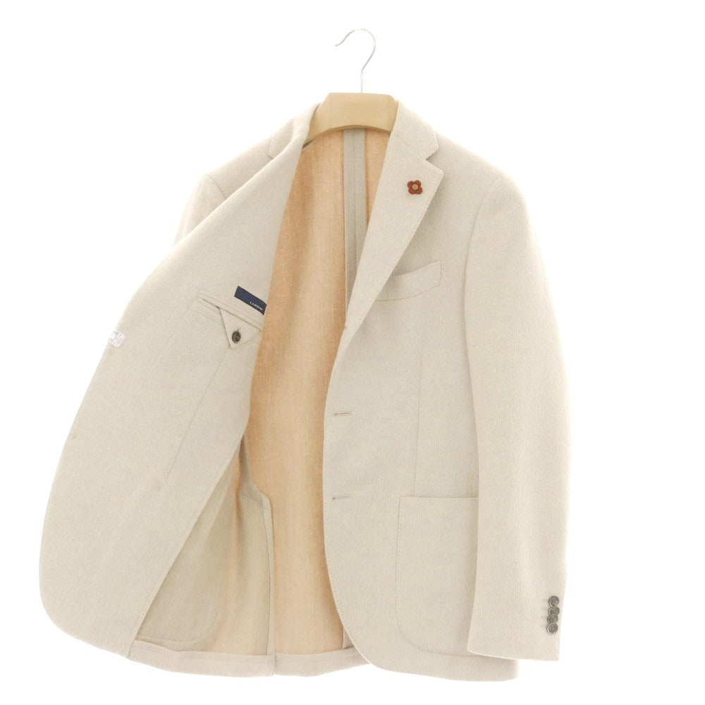 【中古】ラルディーニ LARDINI アンゴラウール テーラードジャケット ライトベージュ【 44 】【 状態ランクC 】【 メンズ 】