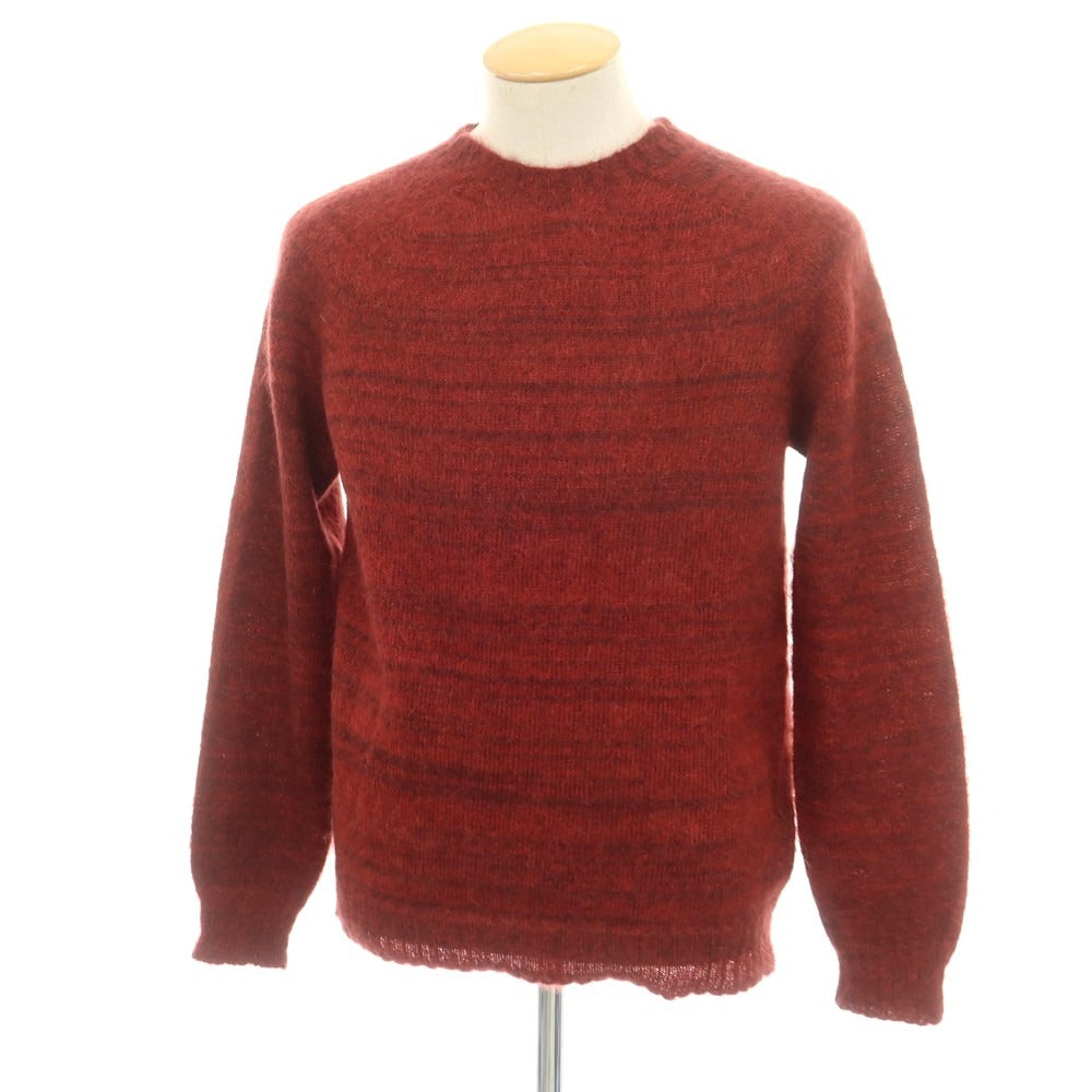 【中古】ロベルトコリーナ ROBERTO COLLINA モヘヤナイロンウール クルーネック プルオーバーニット ダークレッド【 M位 】【 状態ランクB 】【 メンズ 】