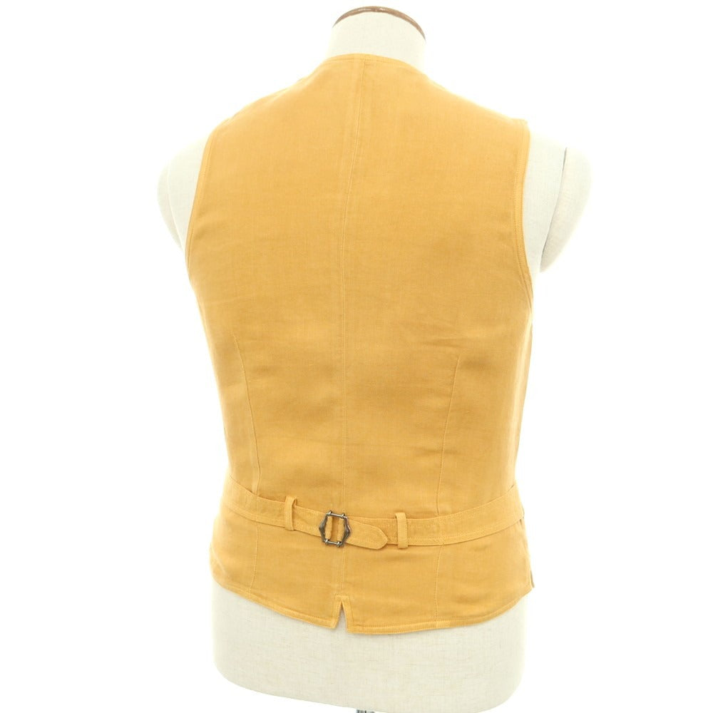 [Used] LARDINI Linen Gilet Vest Orange Mustard [46] [Condition Rank B] [Men&