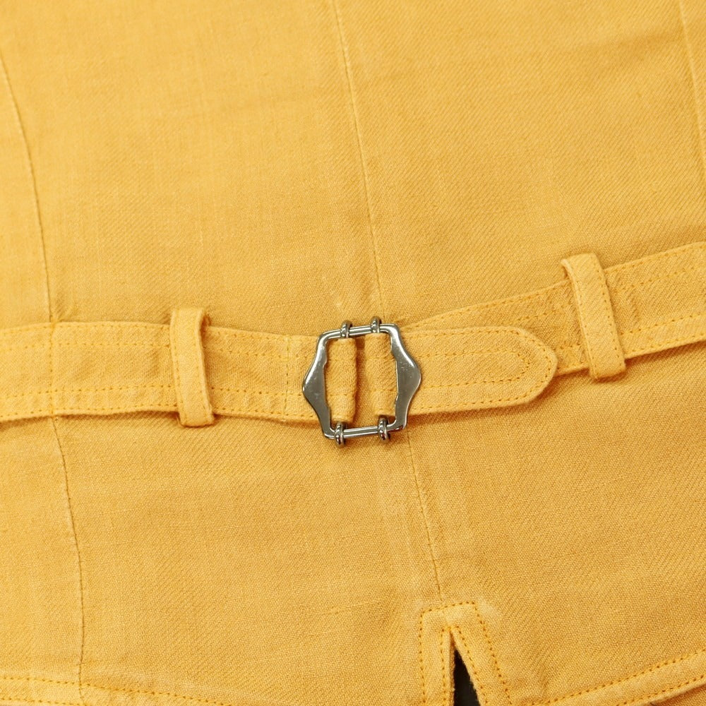 [Used] LARDINI Linen Gilet Vest Orange Mustard [46] [Condition Rank B] [Men&