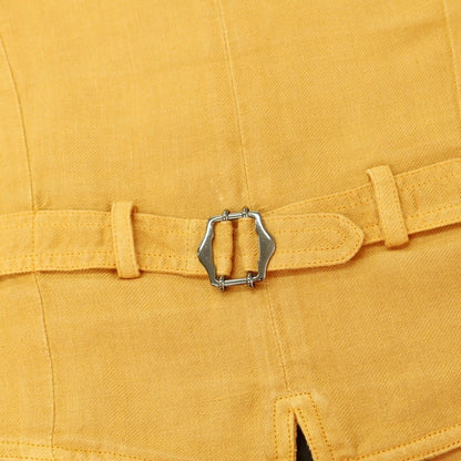 [Used] LARDINI Linen Gilet Vest Orange Mustard [46] [Condition Rank B] [Men&