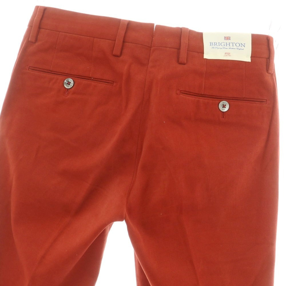 【中古】ピーティーゼロウーノ PT01 BRIGHTON ストレッチ コットン カジュアルスラックスパンツ レッド系【 44 】【 状態ランクB 】【 メンズ 】