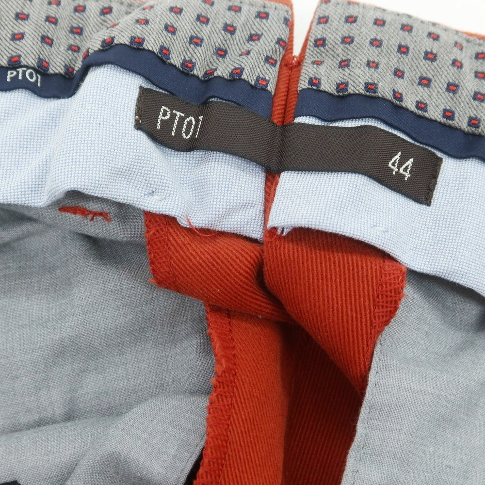 【中古】ピーティーゼロウーノ PT01 BRIGHTON ストレッチ コットン カジュアルスラックスパンツ レッド系【 44 】【 状態ランクB 】【 メンズ 】